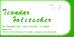 tivadar holitscher business card